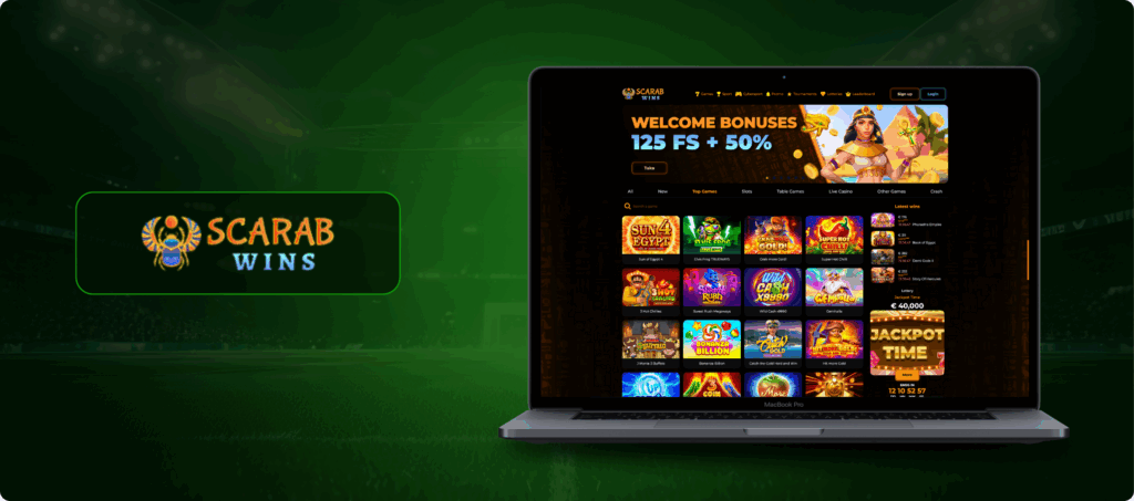 Scarab Wins Casino Banner